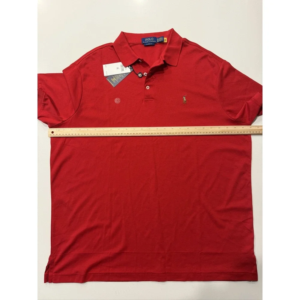 Polo Ralph Lauren Classic Fit Polo Shirt CLASSICSRL Red XL 100% Cotton